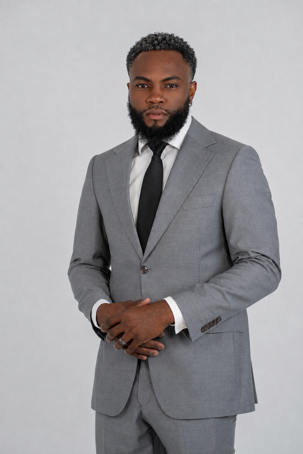 Tailored fit AV1 suit (pure S150’ wool)/GREY