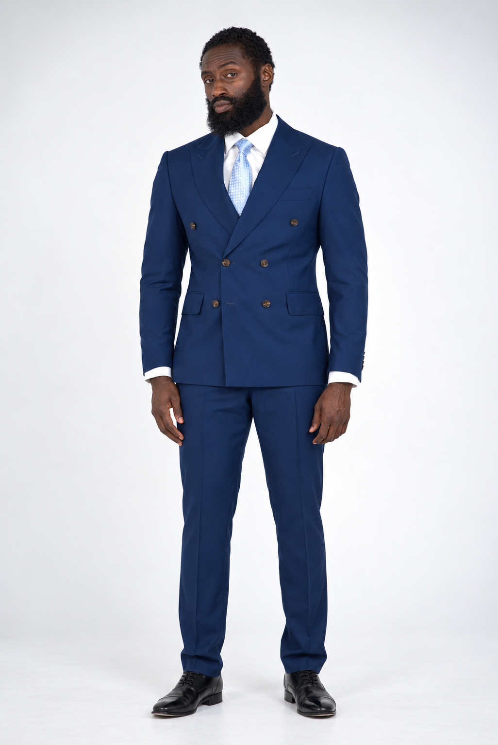 Tailored fit AV1 suit (pure S150’ wool) Blue navy