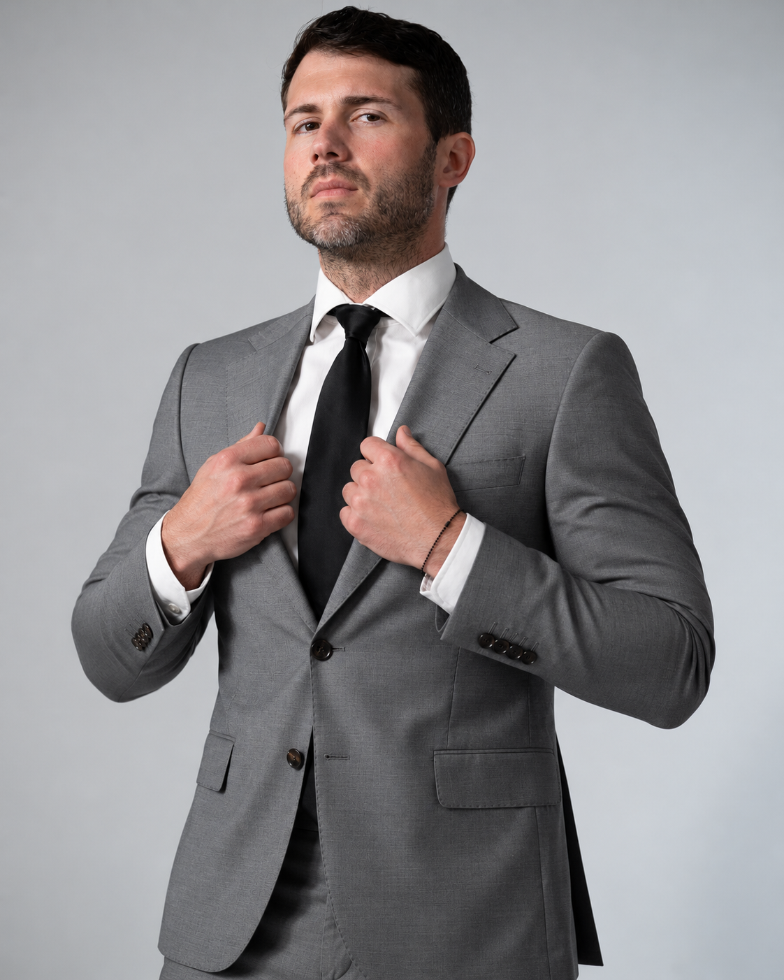 Tailored fit AV1 suit (pure S150’ wool) GREY