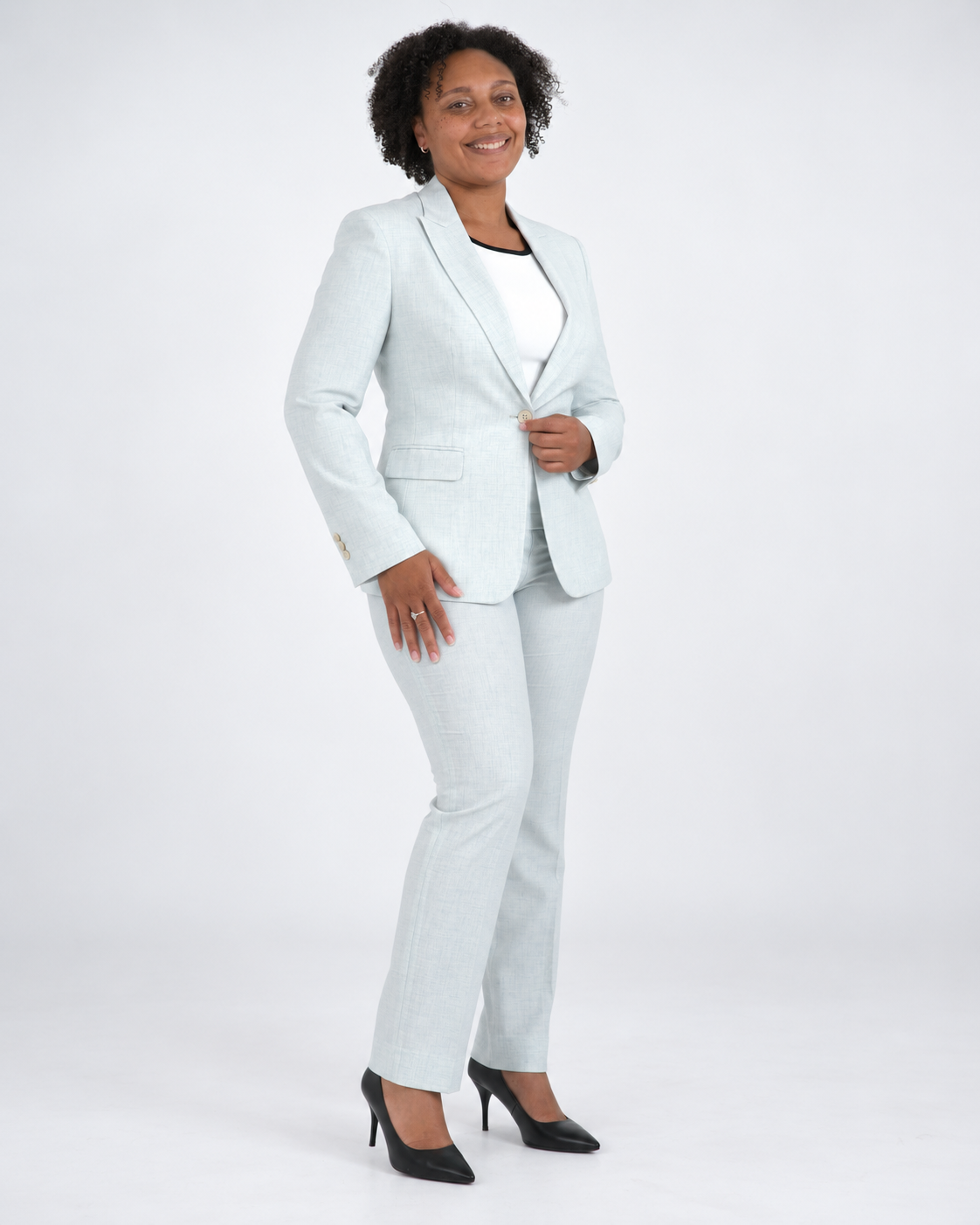 Tailored fit AV1 suit Light Blue