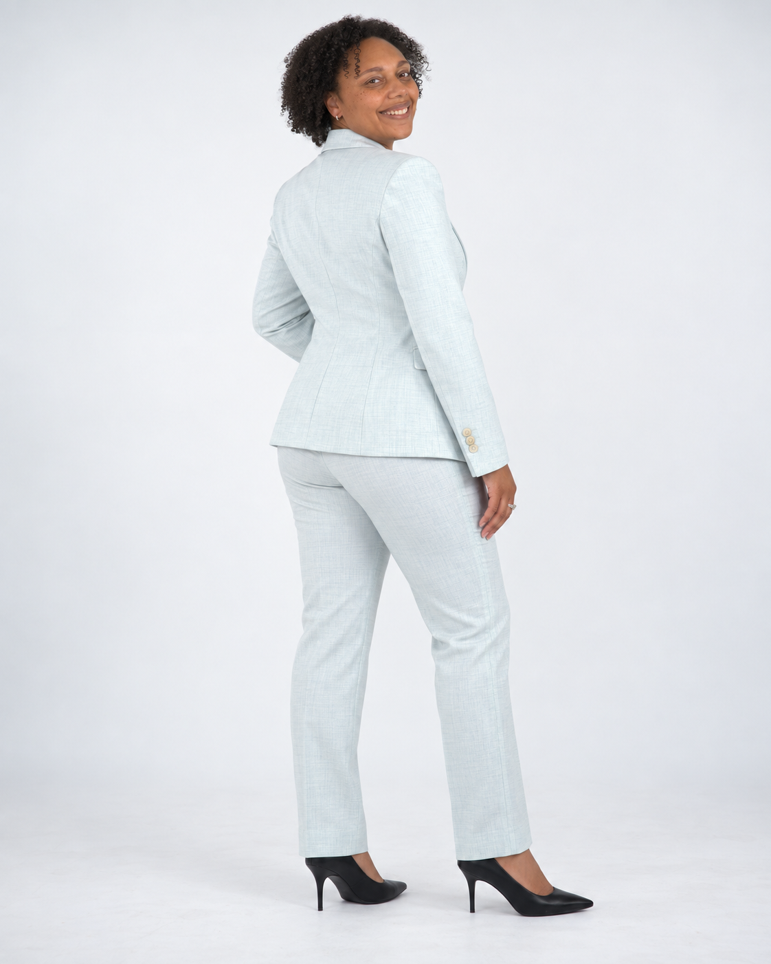Tailored fit AV1 suit Light Blue