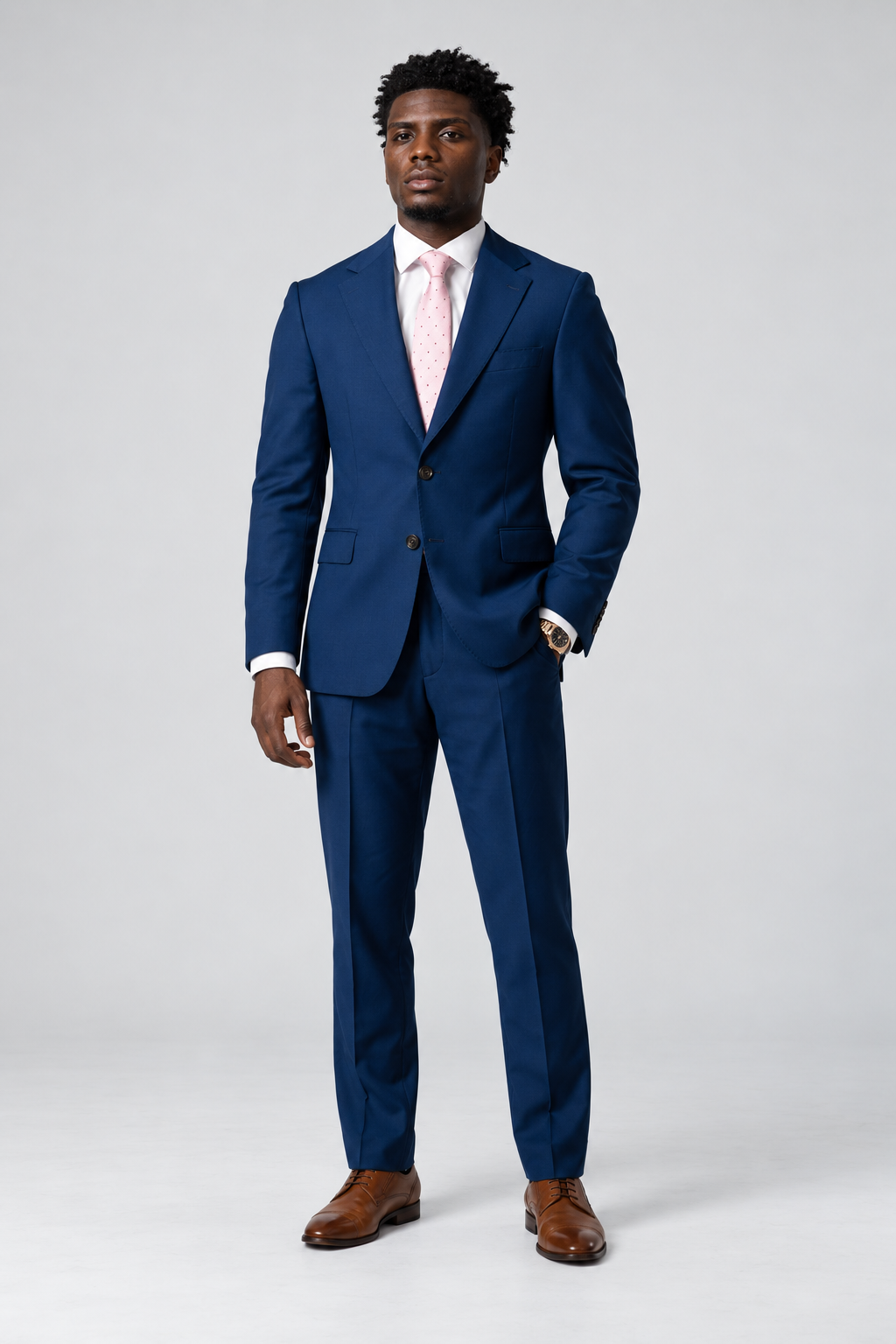 Tailored fit AV1 suit NAVY BLEU