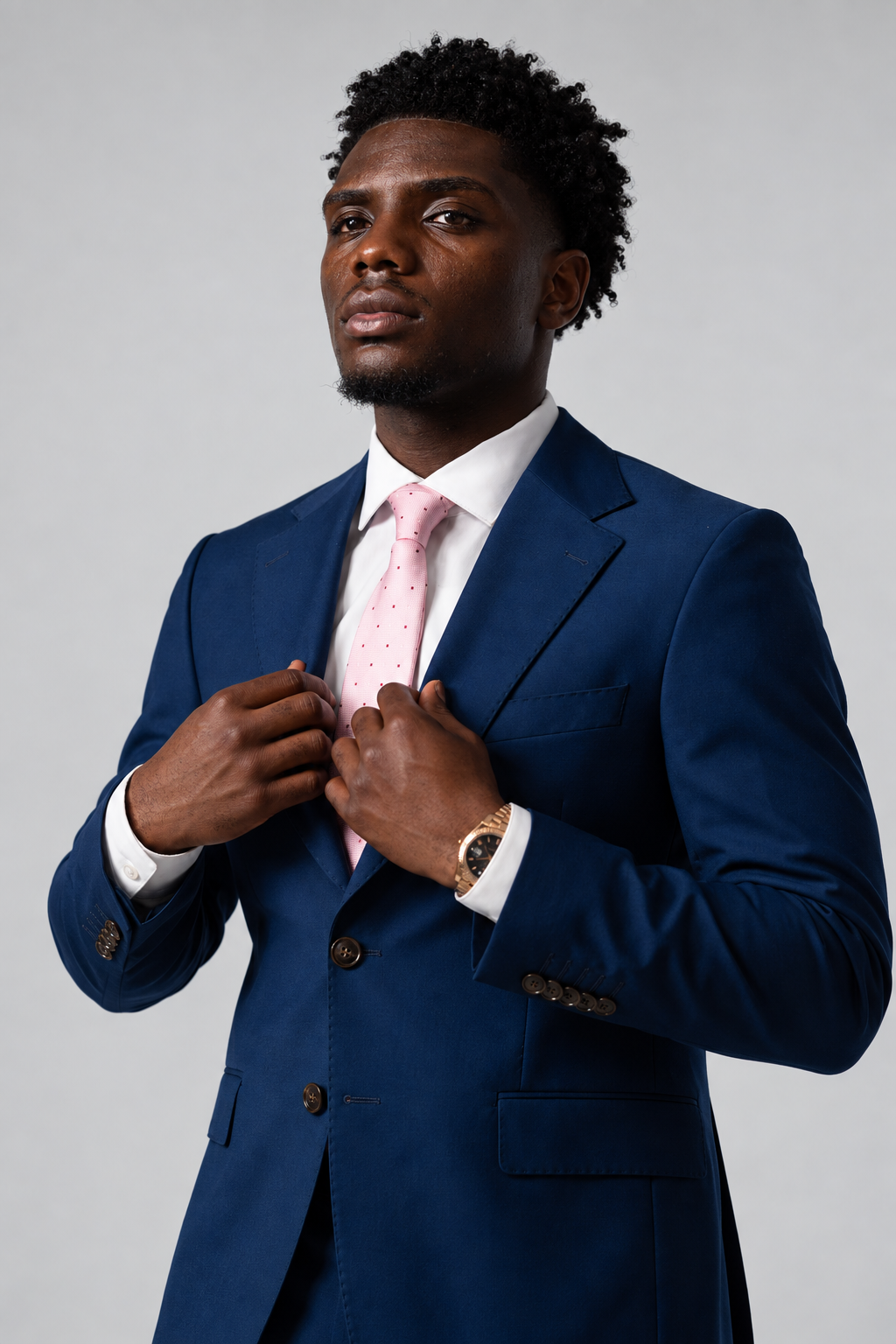 Tailored fit AV1 suit NAVY BLEU