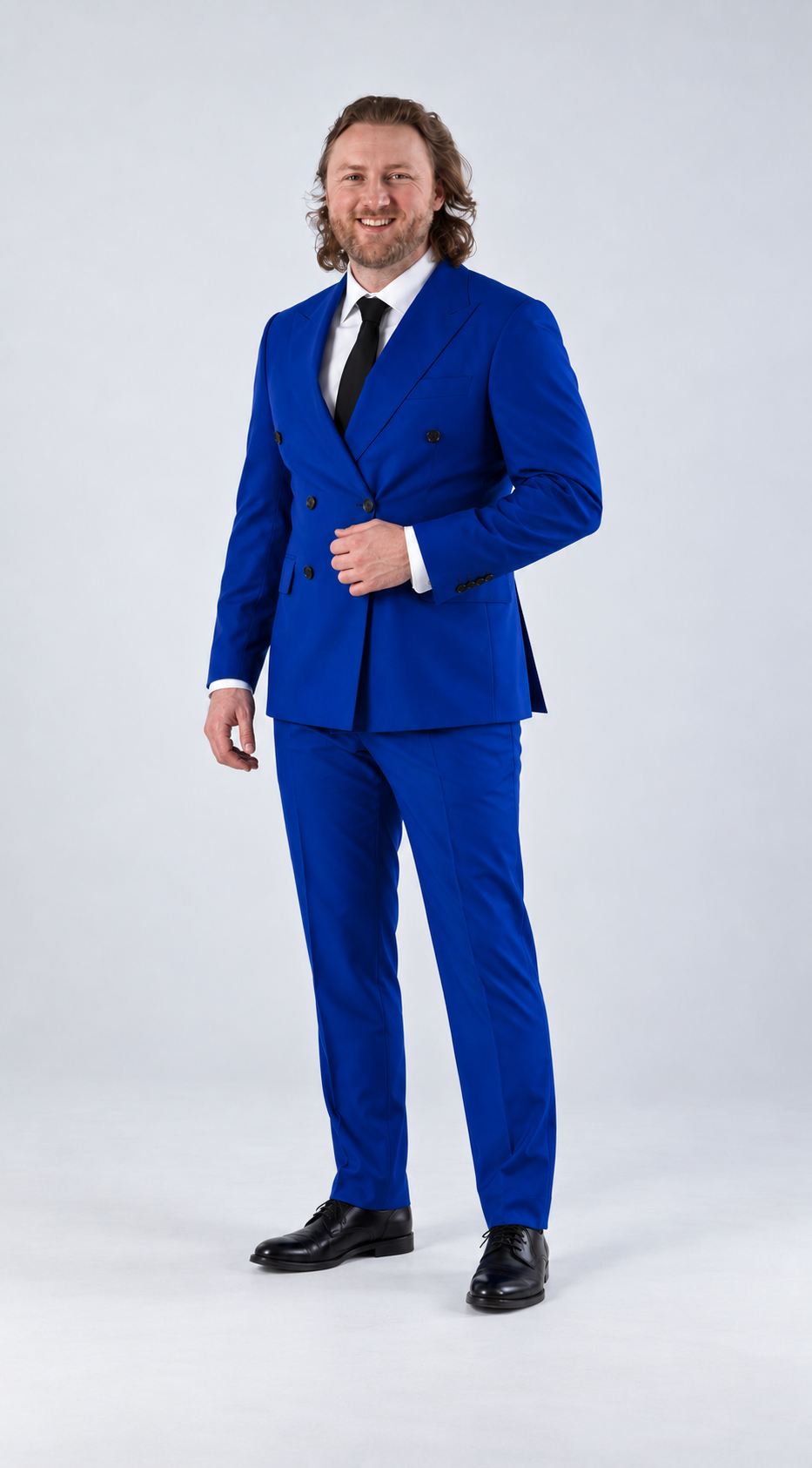 Tailored fit AV1 suit  (pure S150’ wool) BLEU
