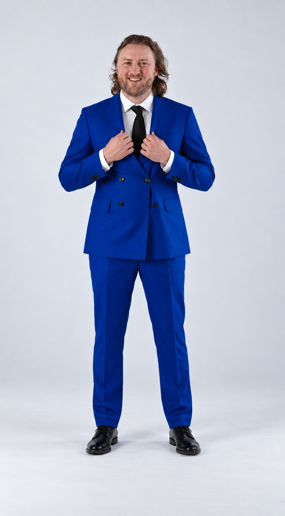 Tailored fit AV1 suit  (pure S150’ wool) BLEU