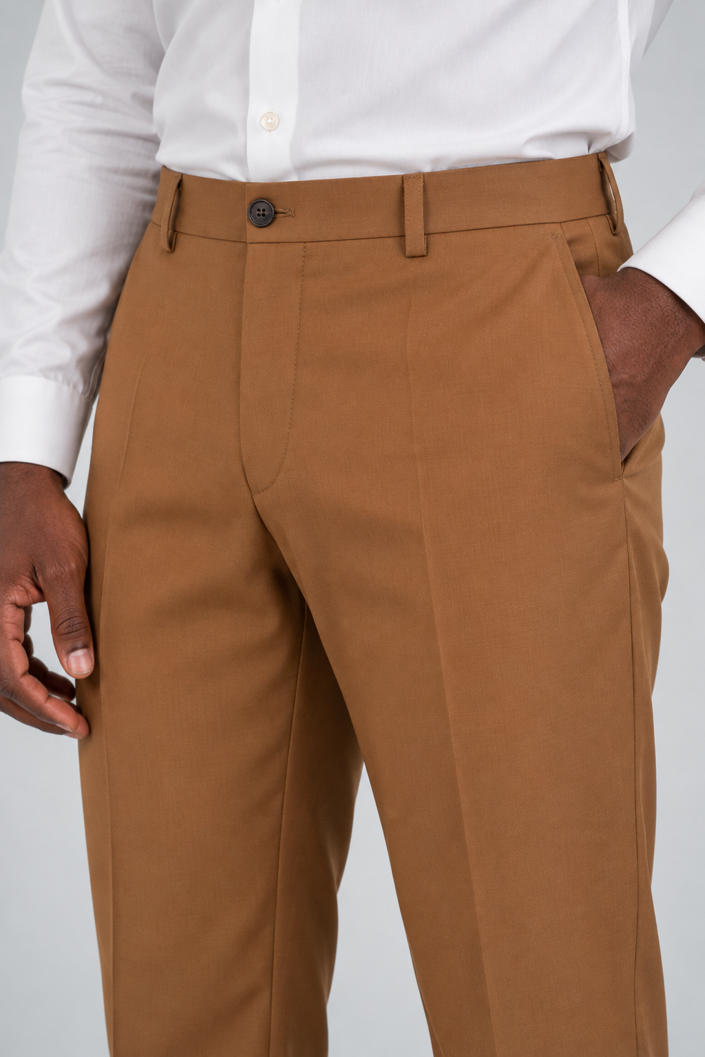 Tailored fit AV1 suit  (pure S150’ wool)/BROWN