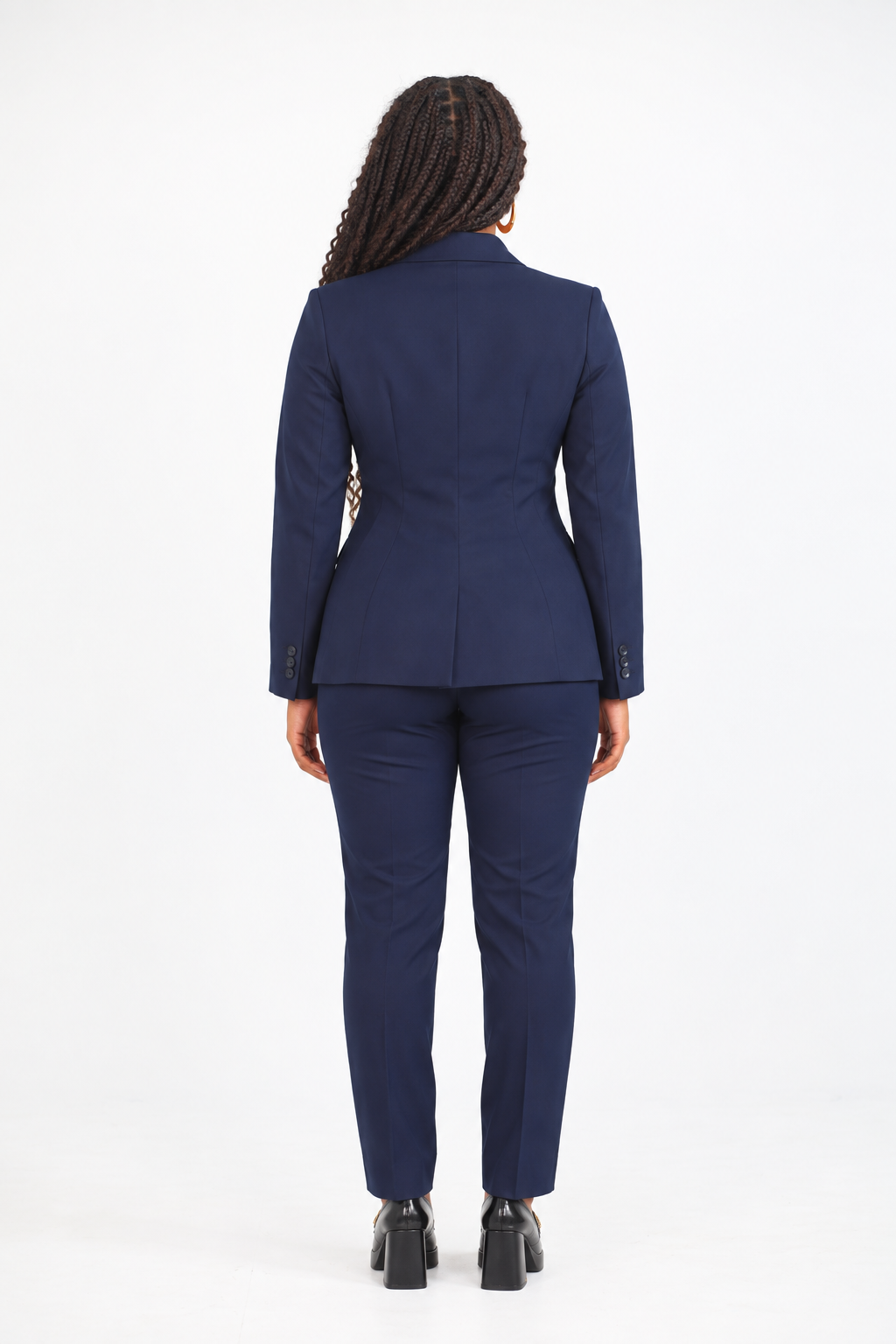 Tailored fit AV1 suit/NAVY BLEU