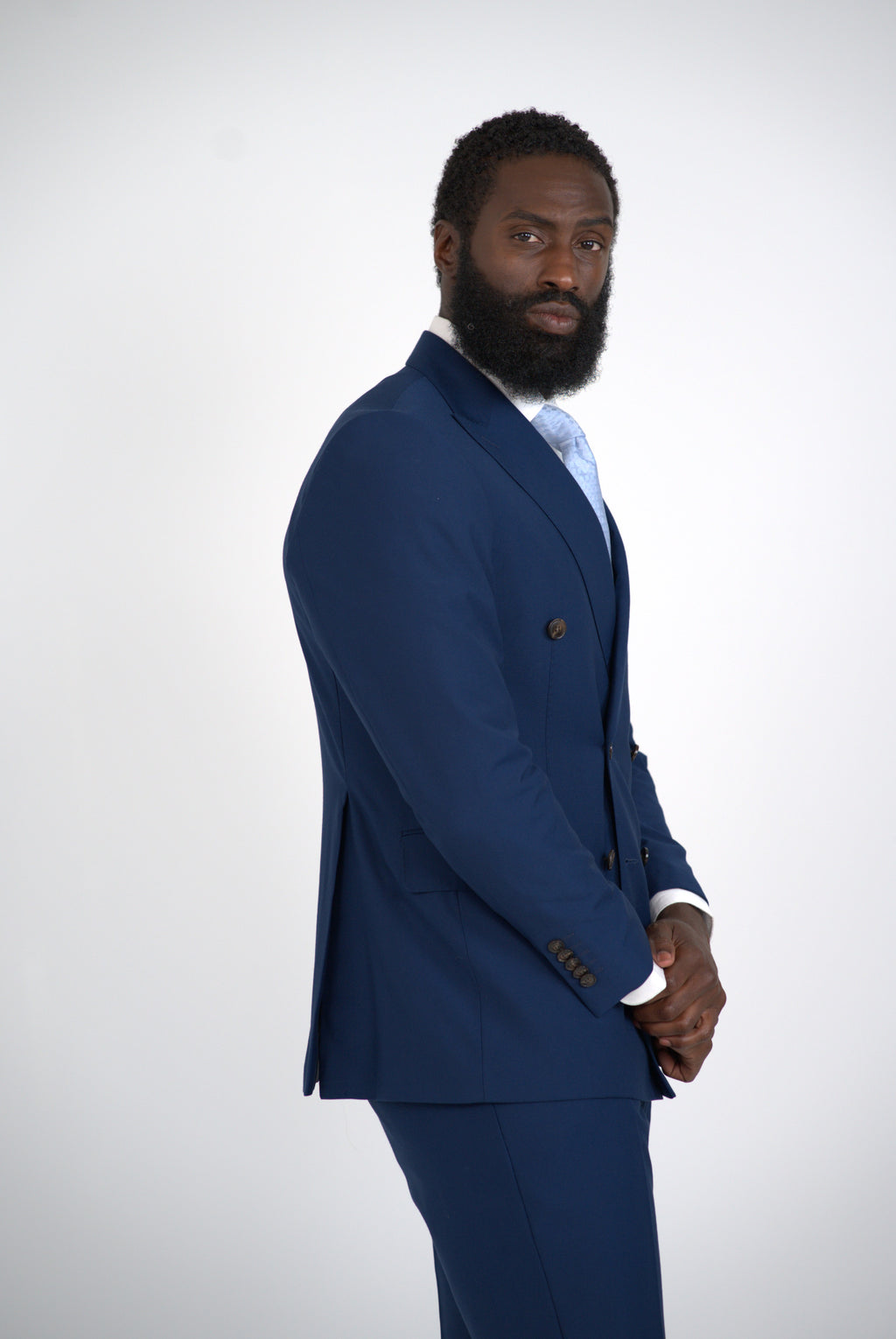 Tailored fit AV1 suit (pure S150’ wool) Blue navy