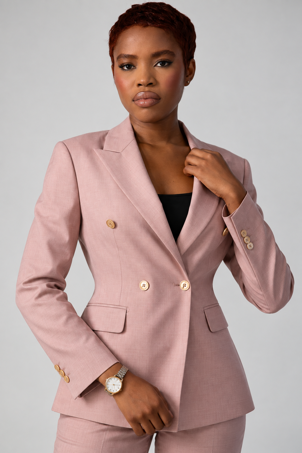 Tailored fit AV1 suit PINK