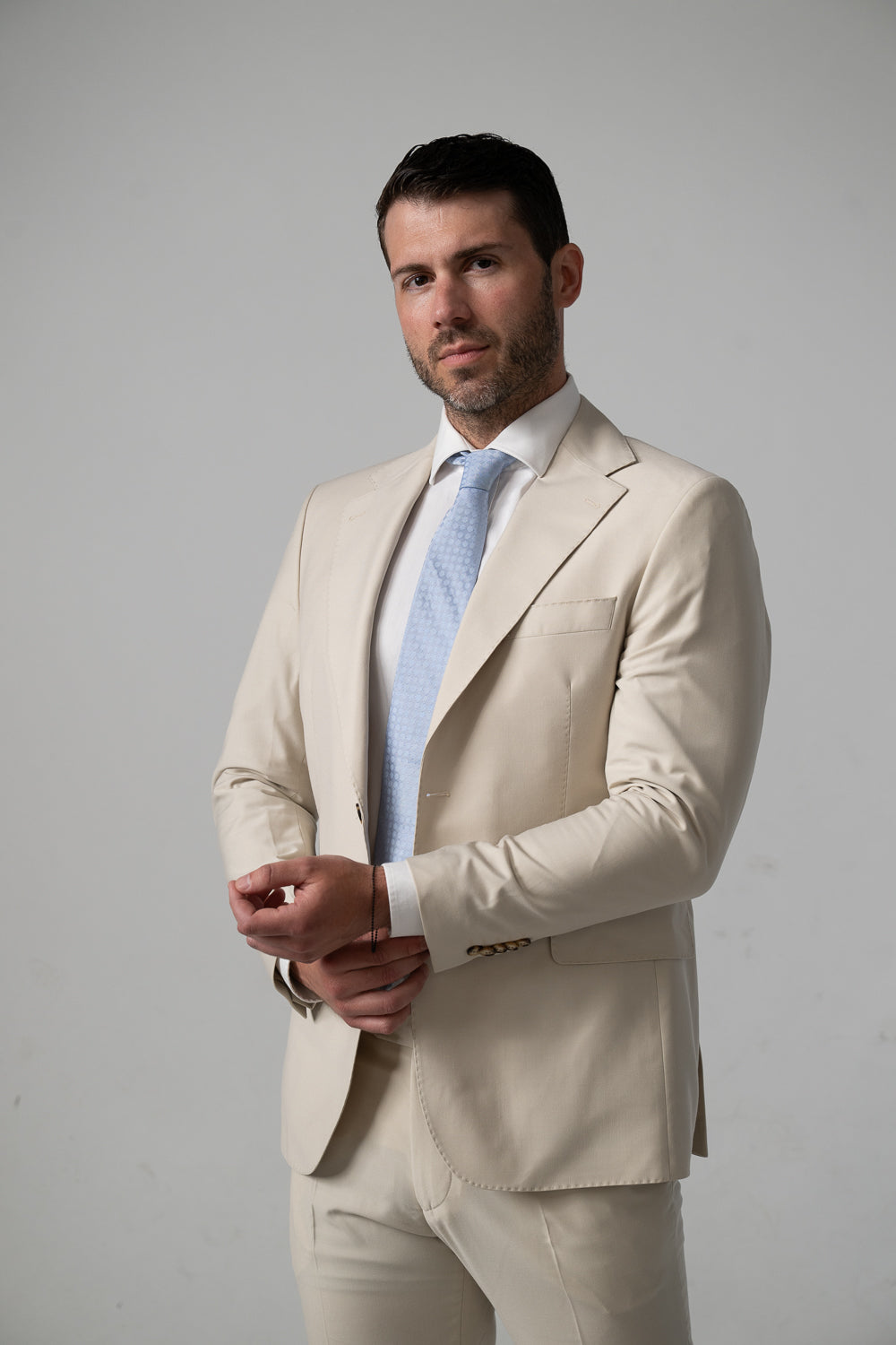 Tailored fit AV1 suit (pure S150’ wool)ivory / cream (off-white)