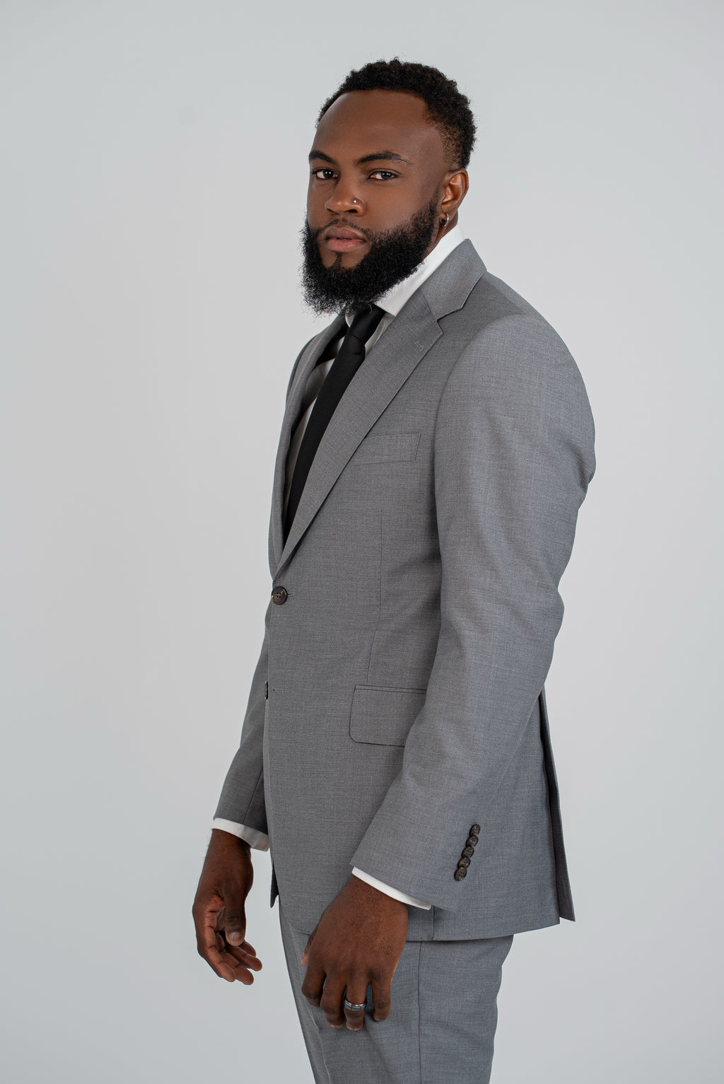 Tailored fit AV1 suit (pure S150’ wool)/GREY