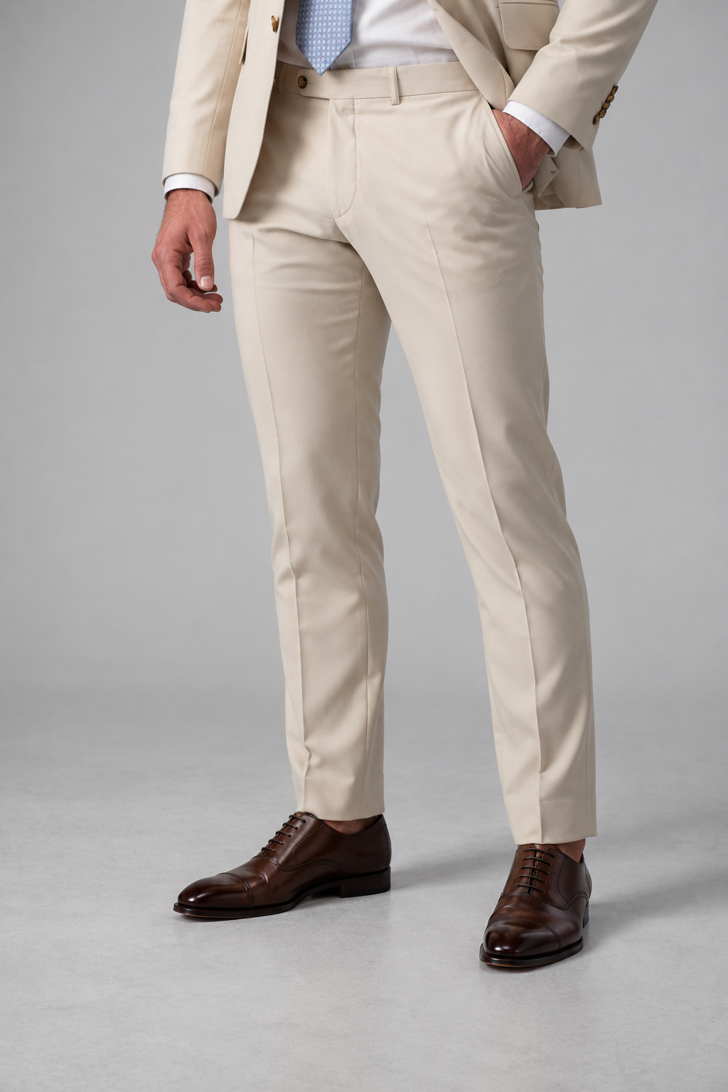 Tailored fit AV1 suit (pure S150’ wool)ivory / cream (off-white)