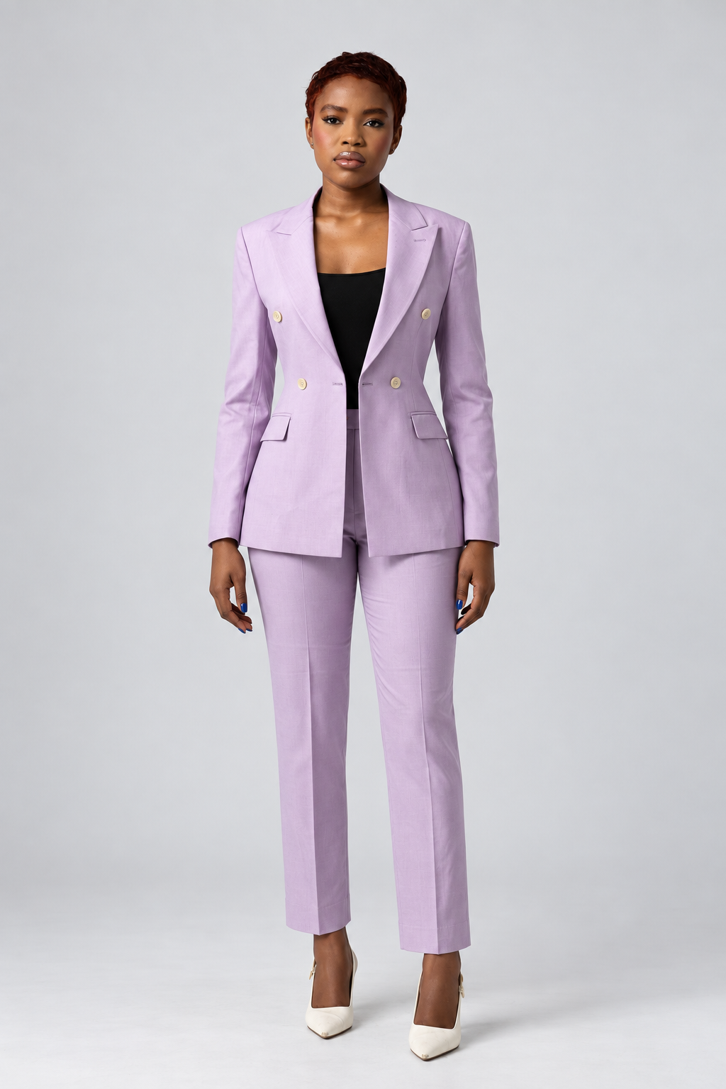 Tailored fit AV1 suit /purple